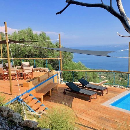 House Teigan Of Villa Intaba Breath Taking Sea Views Corfiot Riviera Corfu Island Greece With Pool Close To Ipsos Beach Pyrgi  Bagian luar foto