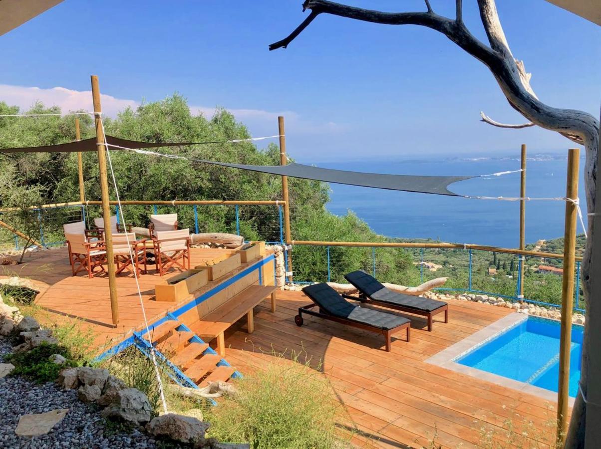 House Teigan Of Villa Intaba Breath Taking Sea Views Corfiot Riviera Corfu Island Greece With Pool Close To Ipsos Beach Pyrgi  Bagian luar foto