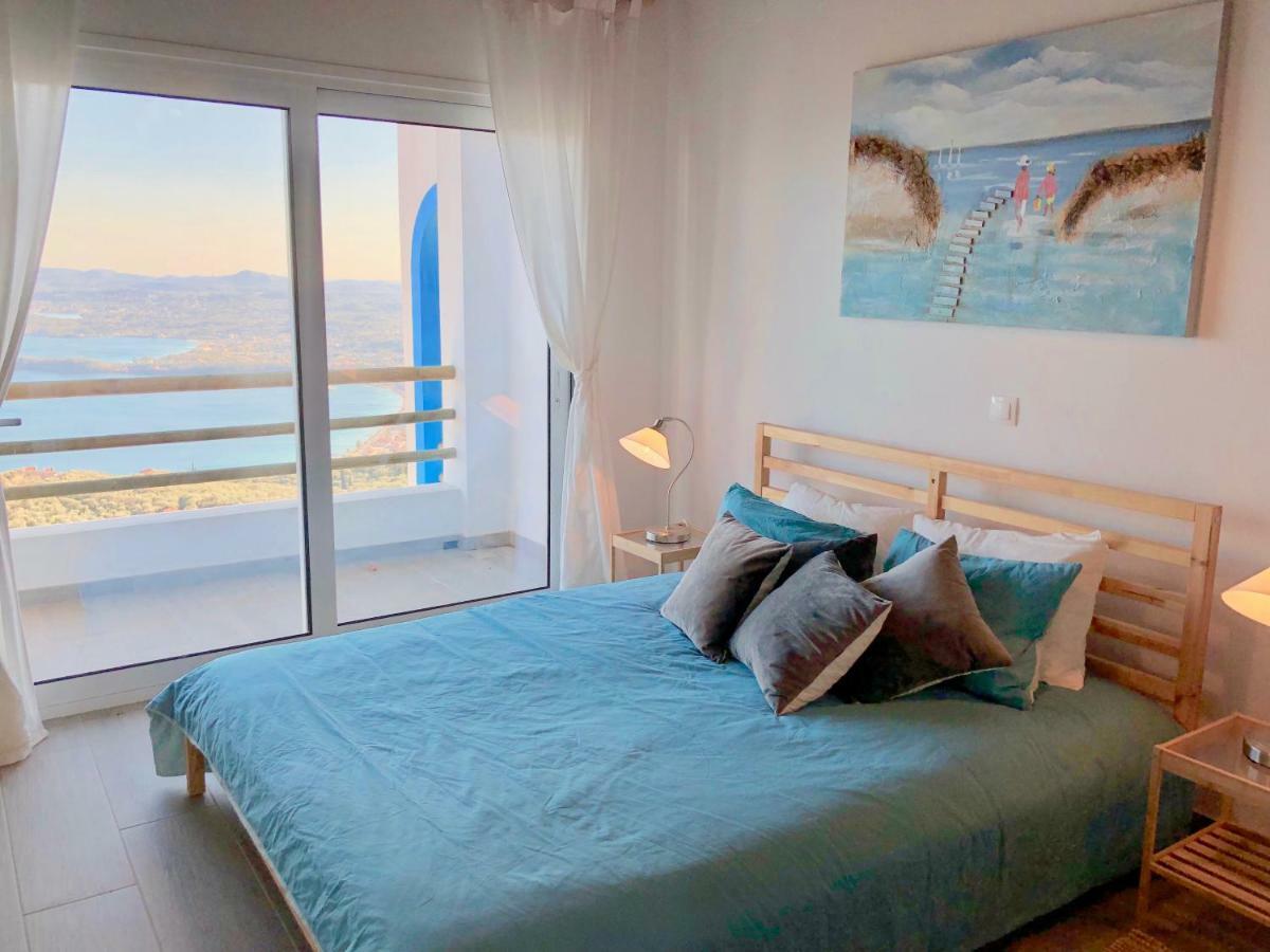 House Teigan Of Villa Intaba Breath Taking Sea Views Corfiot Riviera Corfu Island Greece With Pool Close To Ipsos Beach Pyrgi  Bagian luar foto