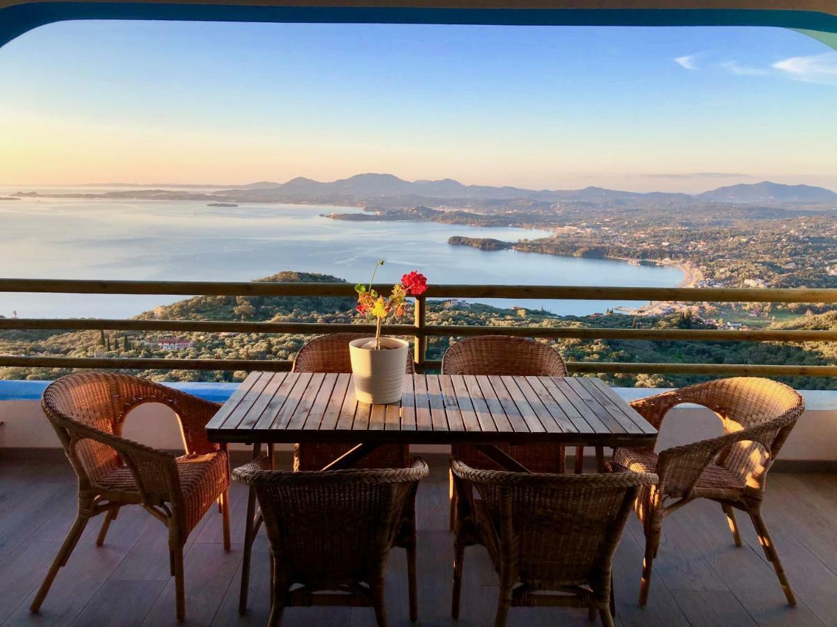 House Teigan Of Villa Intaba Breath Taking Sea Views Corfiot Riviera Corfu Island Greece With Pool Close To Ipsos Beach Pyrgi  Bagian luar foto