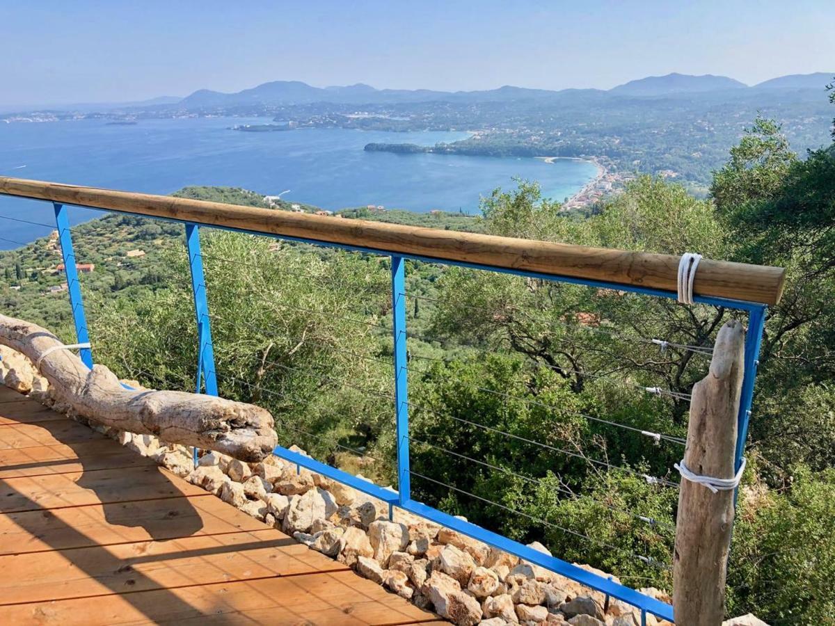 House Teigan Of Villa Intaba Breath Taking Sea Views Corfiot Riviera Corfu Island Greece With Pool Close To Ipsos Beach Pyrgi  Bagian luar foto